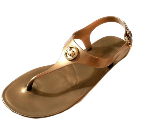 michael kors jelly sandals gold